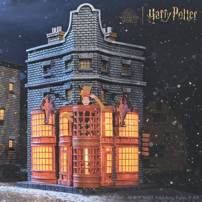 Department 56 Harry Potter Village Weasleys' Wizard Wheezes Lit Building, 8.11 Pulgadas, Multicolor