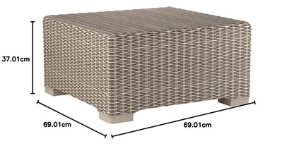Keter California - Sofá de Patio con Cojines, Mesa para café, Capuccino, Mesa para café