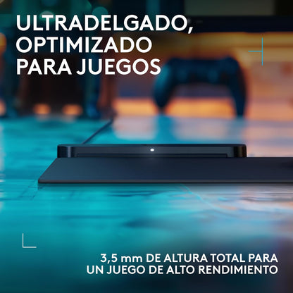 Logitech G POWERPLAY 2 Mousepad de Carga Inalámbrica para Mouse Gaming, 34,5 x 28,4 cm, 3,5 mm Grosor, Compatible con PC y Mac - Negro