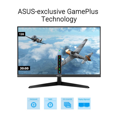 ASUS VY279HGR Monitor 27 Pulgadas Full HD 120Hz IPS HDMI para PC Gamer FPS | 27", IPS FHD 1920x1080, 120Hz, 1ms MPRT, Adaptive-Sync, superficie antibacterial, Eye Care+, Flicker-free y luz azul baja