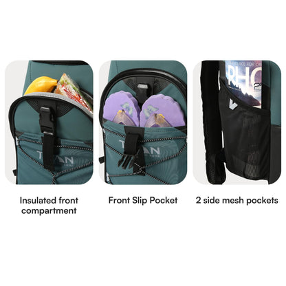 Titan by Arctic Zone - Mochila enfriadora, Bolsa aislada de Lado Suave con Forro a Prueba de Fugas y Correas Acolchadas, para Almuerzo, Picnic y Viajes, Capacidad de 24 latas
