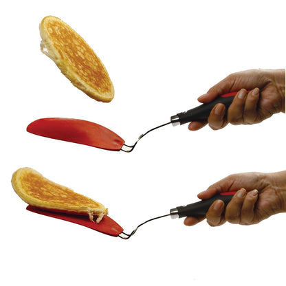 Norpro 1417R Grip-EZ - Espátula flexible para panqueques rojo, 33,5 cm x 16 cm x 13 cm