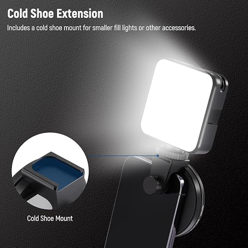 NEEWER CPL Filtro para Móvil, 67mm Lente de Cámara Filtro Polarizador con Clip de Móvil Zapata Fría Compatible con iPhone 16 15 14 Pro MAX 13 Pro MAX 13 Mini 12 11 X XS MAX Samsung Galaxy, FL-27
