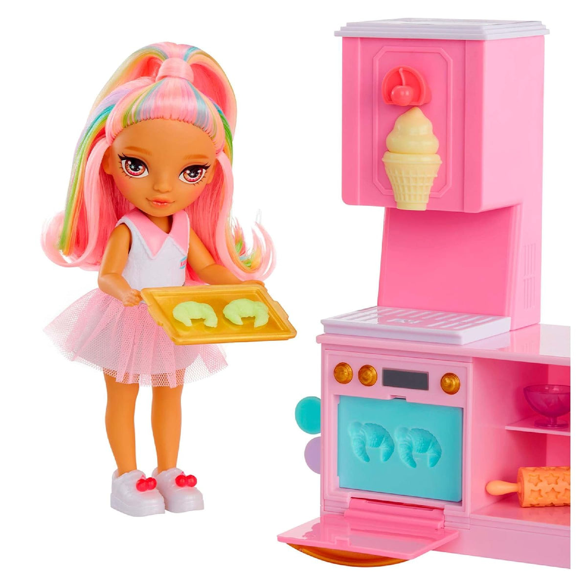 Rainbow High, Tienda de Postres con Kandy, Set de Juego con Muñeca, Más de 20 Accesorios, 4 Años en Adelante