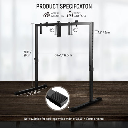 NEEWER Overhead Camera Mount Rig Soporte Cámara Cenital, Plataforma Montaje de Múltiple Dispositivo de Mesa de Acero Resistente Profesional con Abrazaderas Fondo, para Escritorio≥3,3'/1m Largo, ST100