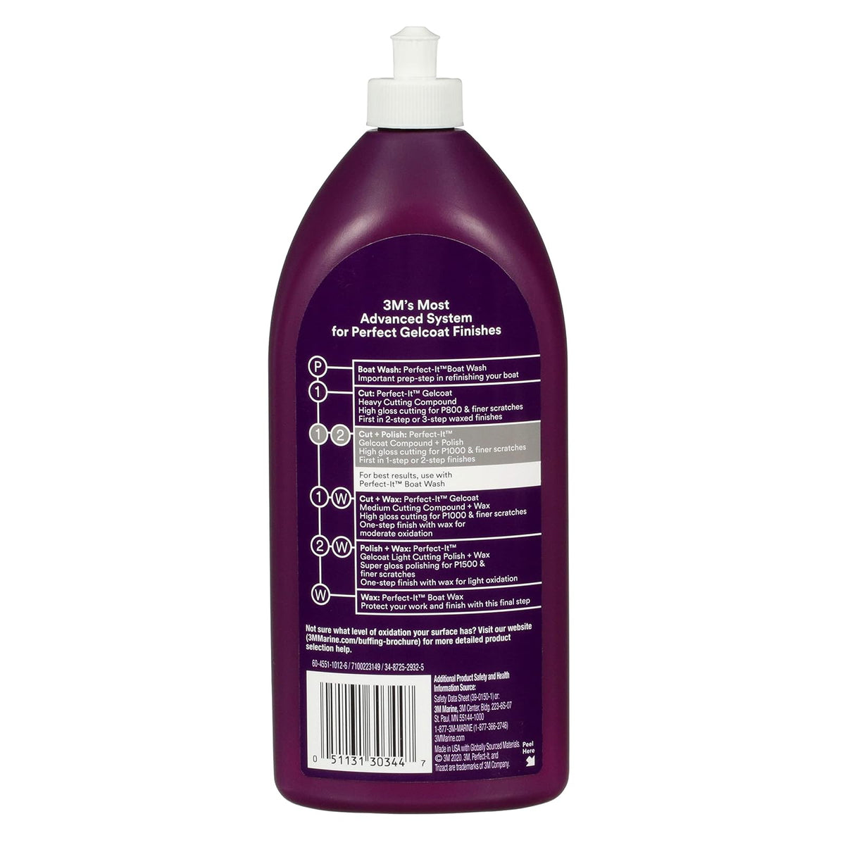 3M Perfect-It Gelcoat Compound + Polish 30344, 1 Cuarto