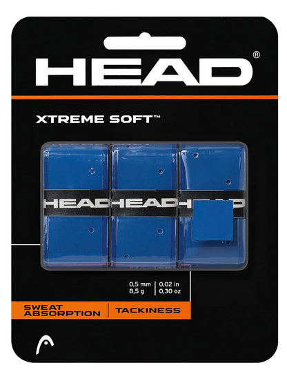 HEAD Xtreme Soft Cinta de Agarre para Raqueta (3 Piezas) - Cinta de agarre - Azul - Patchwork