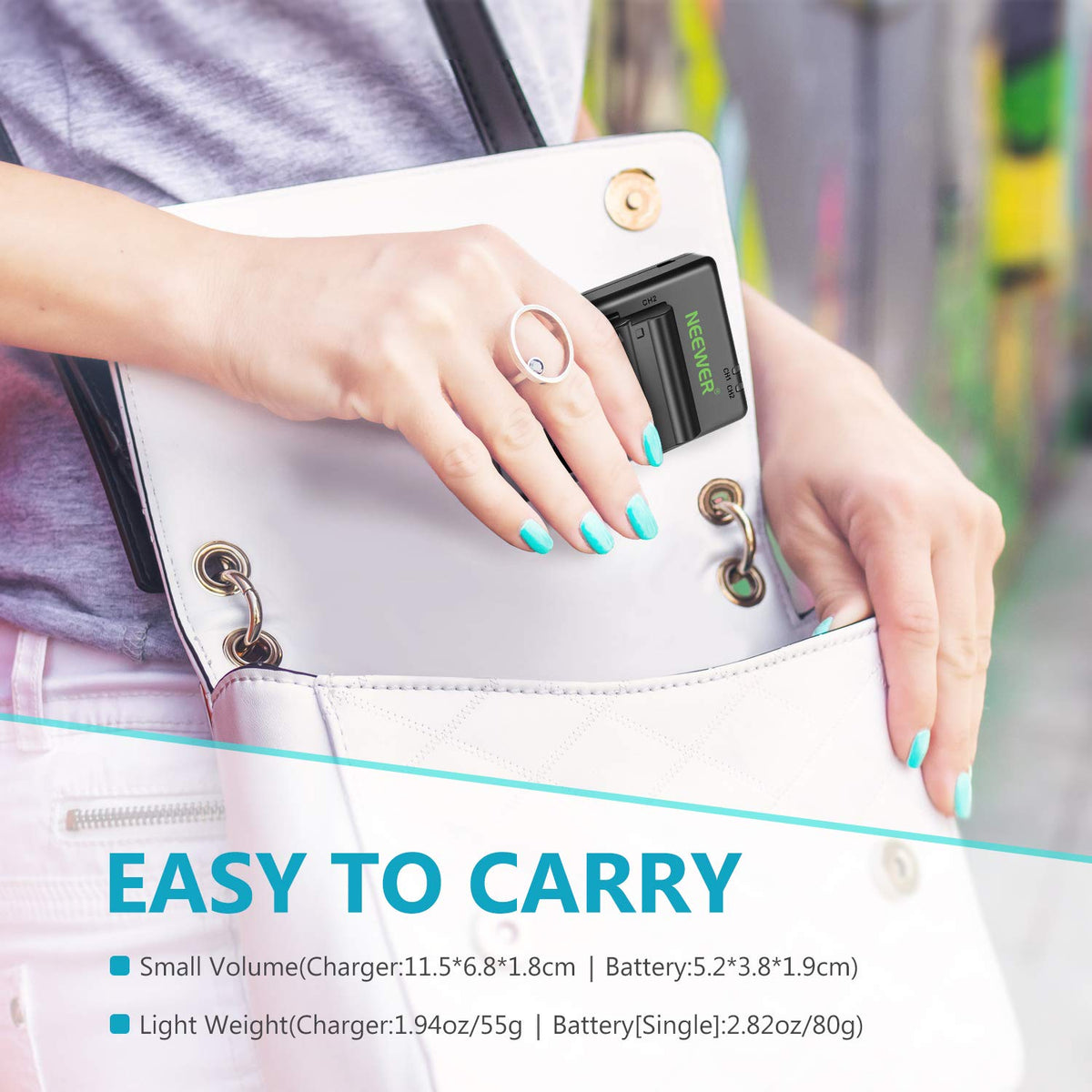 NEEWER EN-EL15 Juego de Cargador de Batería Compatible con Baterías Nikon Z5, Z6, Z6 II, Z7, Z7II, D780, D850, D7500, 1V1, D500, D750, D800, D7000, D7100, D7200(2 Piezas,2100mAh),No Compatible con Z8