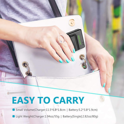 NEEWER EN-EL15 Juego de Cargador de Batería Compatible con Baterías Nikon Z5, Z6, Z6 II, Z7, Z7II, D780, D850, D7500, 1V1, D500, D750, D800, D7000, D7100, D7200(2 Piezas,2100mAh),No Compatible con Z8