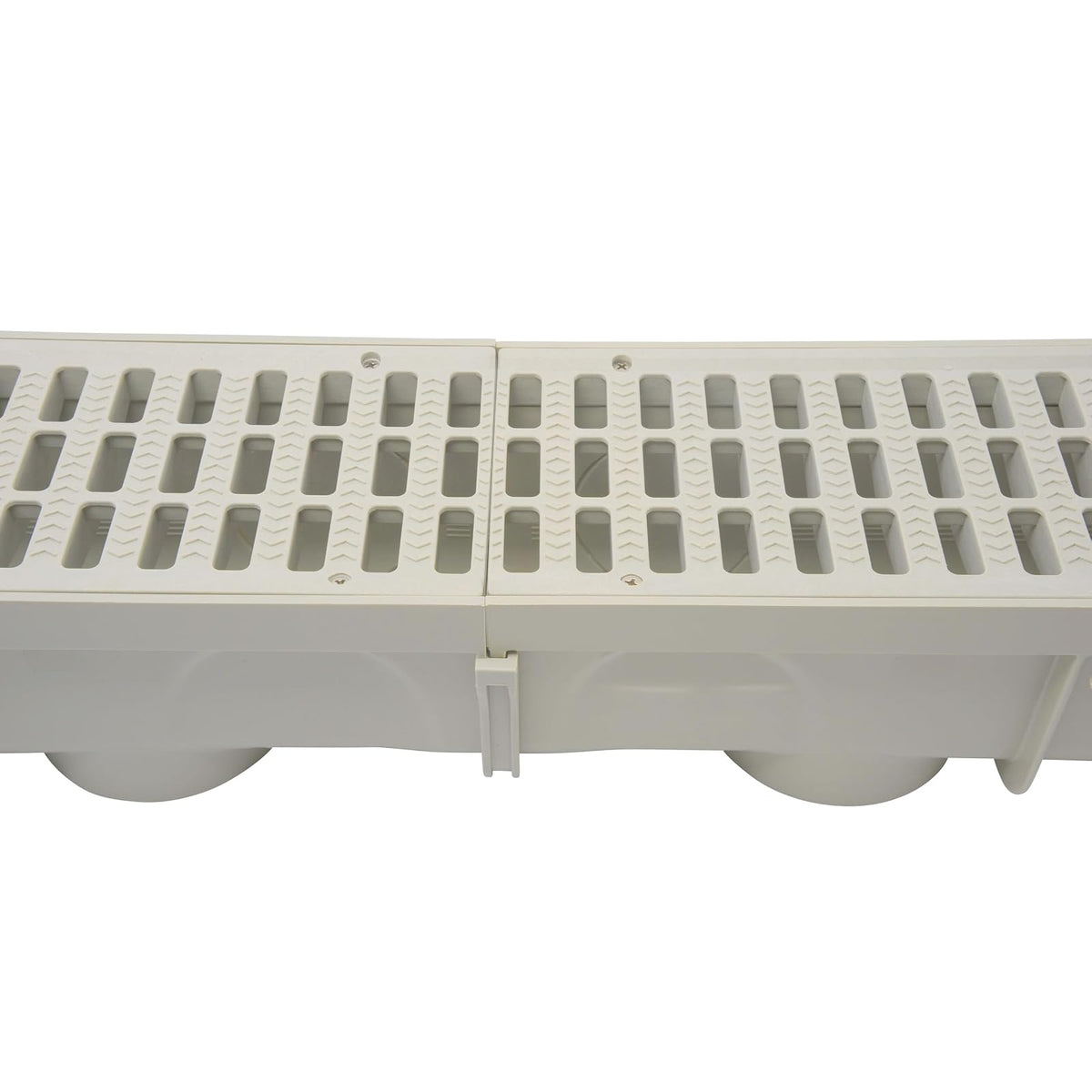 NDS 864G Kit de Drenaje de Canal de 5 Pulgadas, Canal de Perfil Profundo de 5-1/2 Pulgadas x 39-3/8 Pulgadas, Incluye Dos Rejillas de plástico Gris, Tapas de Extremo/Salida, para calzadas, Patios y