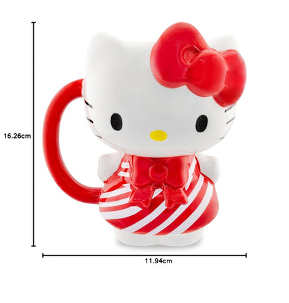 Silver Buffalo Sanrio Hello Kitty - Taza de cerámica esculpida en 3D, 20 onzas