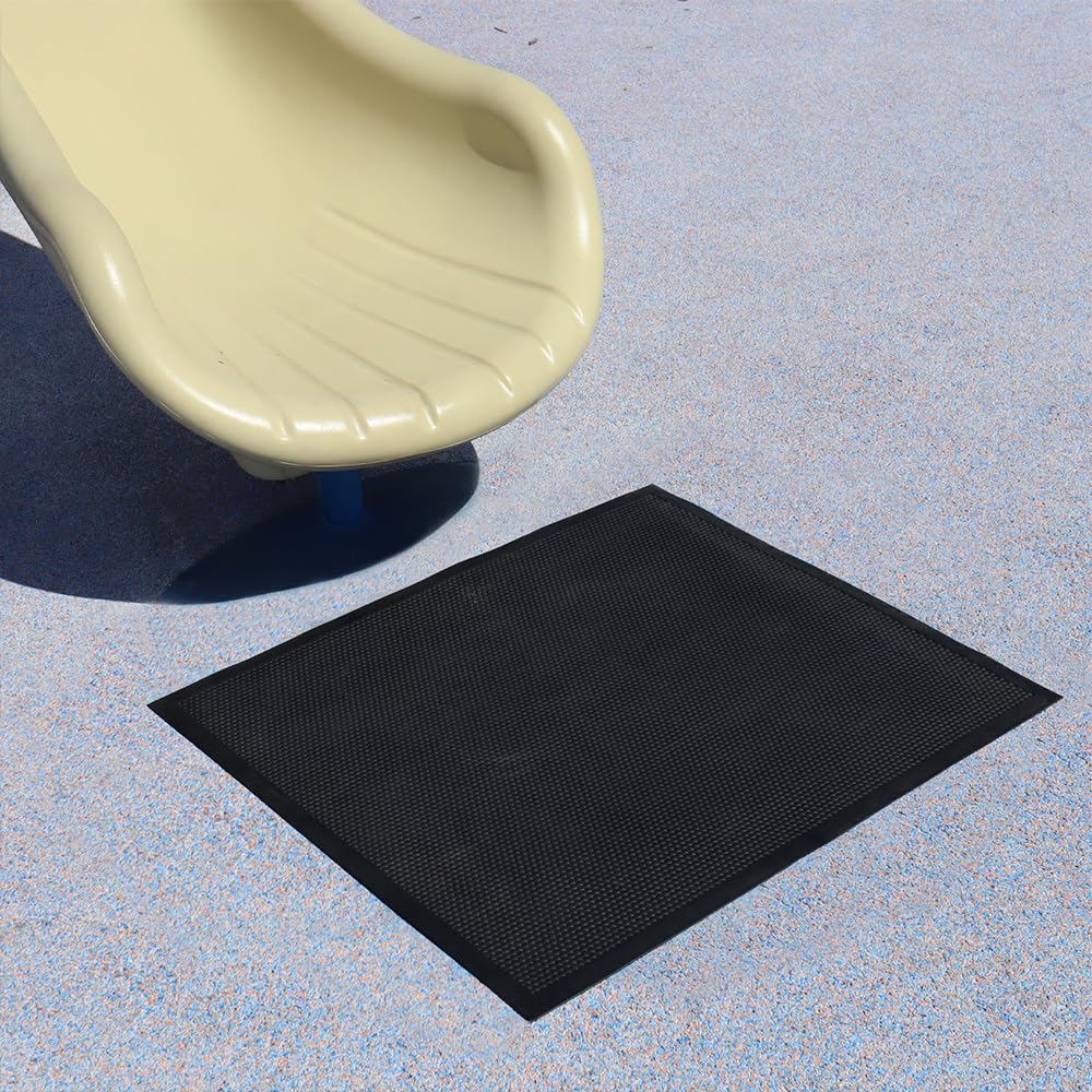 Rubber-Cal - Tapete de Aterrizaje Deslizante para Patio de recreo, 36 x 48 Pulgadas