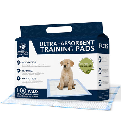 Almohadillas de entrenamiento American Kennel Club para perro, aroma fresco - Aroma a eucalipto - 22" x 22" - Pack of 100
