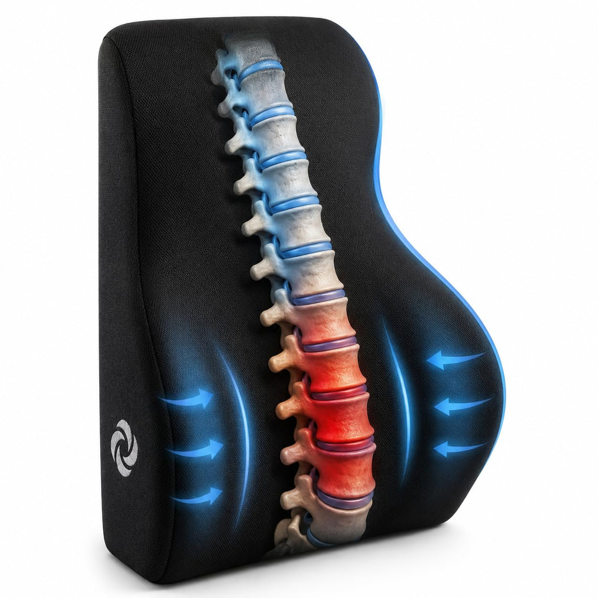 Samsonite Soporte Lumbar de tamaño Completo con Espuma viscoelástica 100% Pura, Full Size Back Support