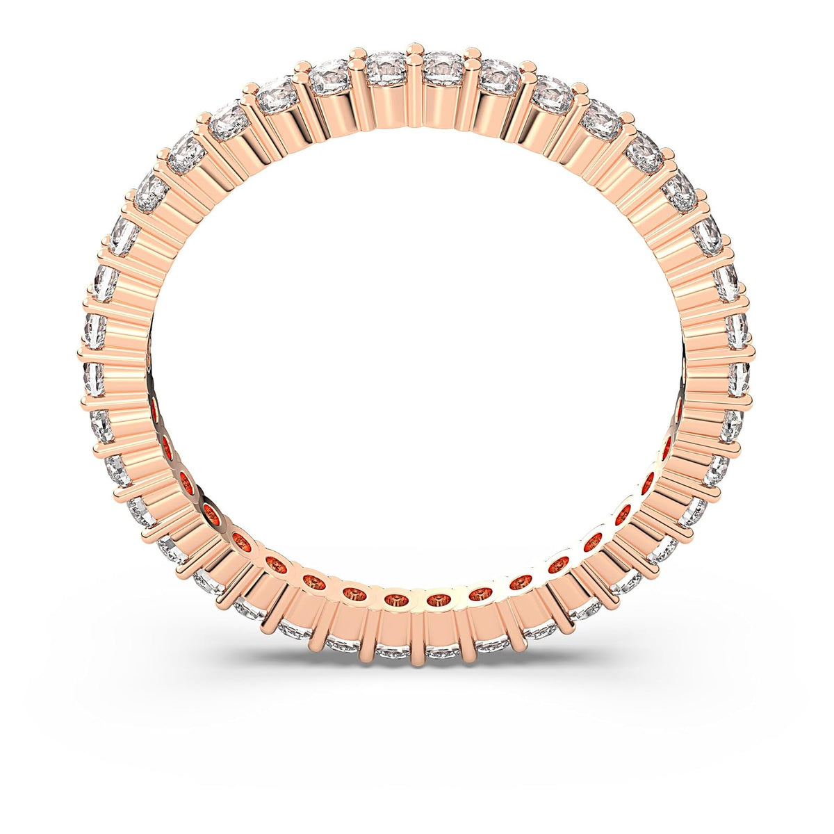 Swarovski Vittore - Anillo de aleación de oro rosa, color blanco