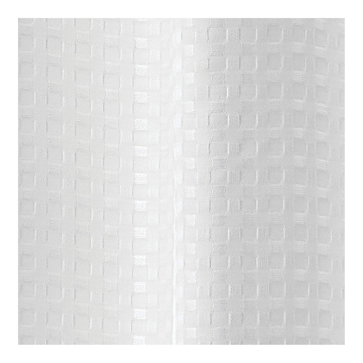 InterDesign Waffle Weave Fabric Shower Curtain, Luxury Hotel Style for Master, Guest, Kids' Bathrooms, Bathtubs, Stalls, White