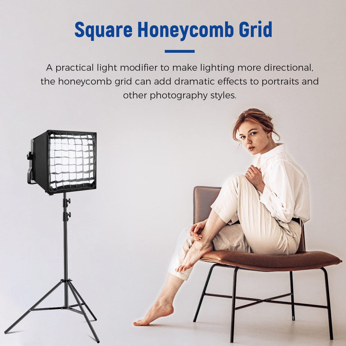 NEEWER 12,2"x11,4" Plegable Softbox Difusor con Grid y Bolsa para NL660/SNL660/RGB660/RGB660 Pro/RGB660 PRO II LED Panel Luz Vídeo, Estudio Fotografía Retrato Fotografía YouTube Video Iluminación Suave