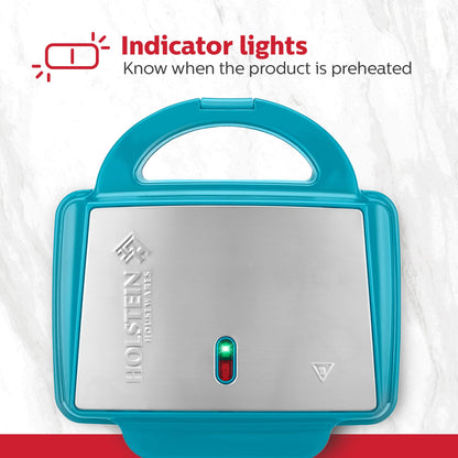 Holstein Housewares HF-09013E - Molde para magdalenas, color azul, Teal/Stainless Steel, 1