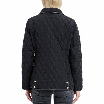 Michael Kors Diamond Quilted Jacket for Women, Stylish Lightweight Jacket With Trim Detail chamarra Mujer