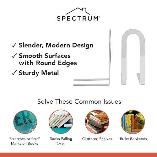 Spectrum Diversified Elements - Sujetalibros, Cromado, Pequeño, 1