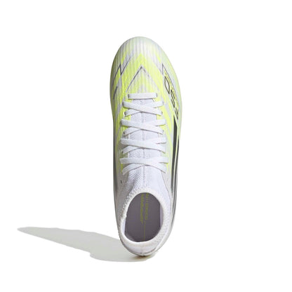adidas F50 Spackfusion Club Tacos de Fútbol para Mujer Tracción Sprintplate Fusion Terreno Firme/Pasto Artificial Tipo Corte Medio Color Blanco, 28.5 cm
