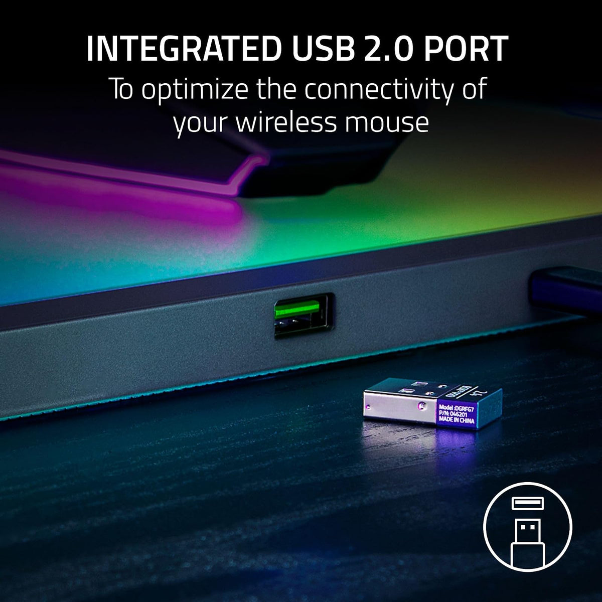 Razer Firefly V2 Pro - Alfombrilla de Mouse RGB Totalmente iluminada para Juegos: diseño retroiluminado, iluminación Croma de 15 Zonas, Puerto USB 2.0, Cable USB Tipo C Desmontable, Superficie