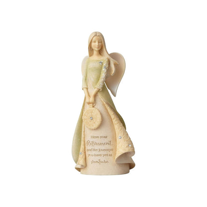 Enesco Foundations - Reloj de Viaje de jubilación en Miniatura, 4.33 Pulgadas, Multicolor