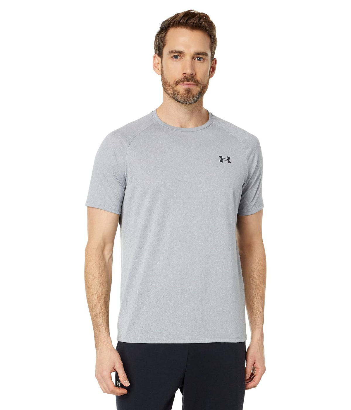 Under Armour Tech 2.0 Playera de Entrenamiento para Hombre - Gris (Heather Luz de Acero (036) - Negro) - XL Alto - Sólido