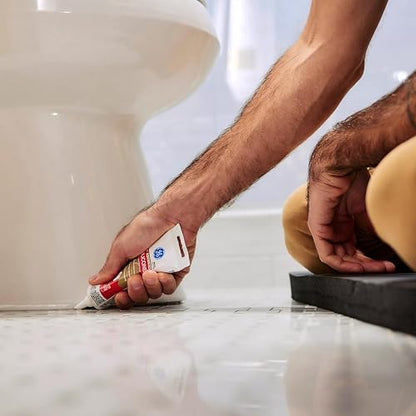 GE Advanced Calafatín de Silicona para Cocina y Baño | Transparente, 3.8 oz, 1 paquete, 100% silicona, impermeable