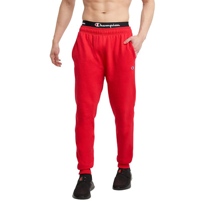 Champion Powerblend Pantalón Deportivo para Hombre - G - Logotipo Scarlet C Patch