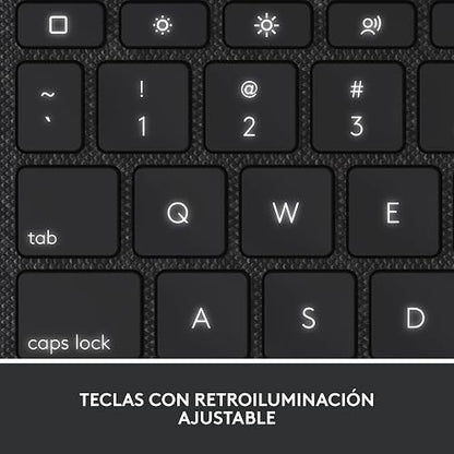 Logitech Combo Touch Funda con Teclado extraíble para iPad 10.° generación con trackpad preciso y Grande, Teclado retroiluminado y tecnología Smart Connector - Gris