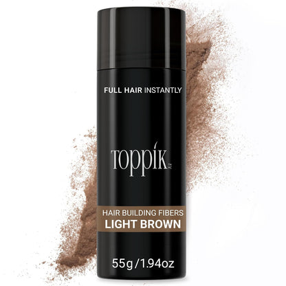 Toppik Fibras de Construcción de Cabello - Castaño Claro - 55 g (Paquete de 1)