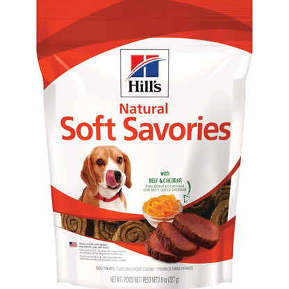 Hill's Science Diet Premios para Perro, Horneados con Ingredientes Naturales - Beef & Cheddar - Carne de res y queso cheddar - 227 g (Paquete de 1)
