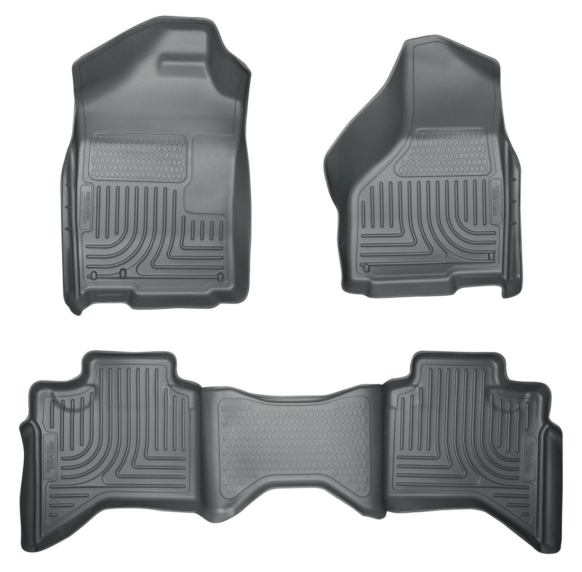 Husky Liners 98032 Weatherbeater Alfombrillas para Piso Ram 1500 2500 3500 Crew Cab Gris 3 Piezas