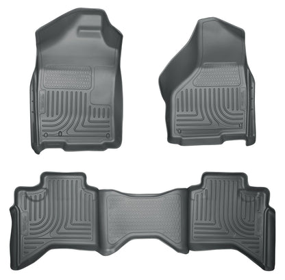 Husky Liners 98032 Weatherbeater Alfombrillas para Piso Ram 1500 2500 3500 Crew Cab Gris 3 Piezas