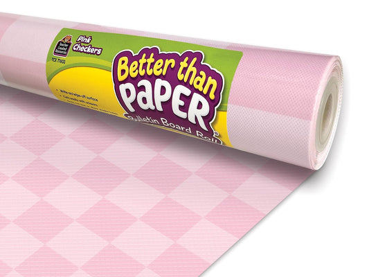 Teacher Created Resources Pink Checkers Better Than Paper® - Rollo de tablero de anuncios (TCR77603)