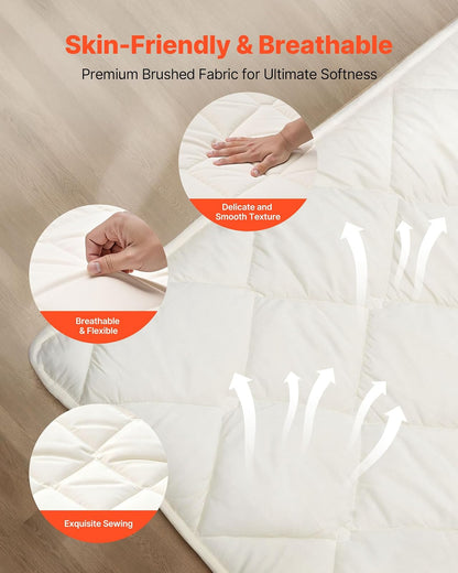 VEVOR - Colchón de futón japonés, 100% Espuma cómoda de Alta Densidad, tapete Plegable de Tatami con Bolsa de Almacenamiento, Almohadilla de Dormir para Acampar, recámara o Yoga