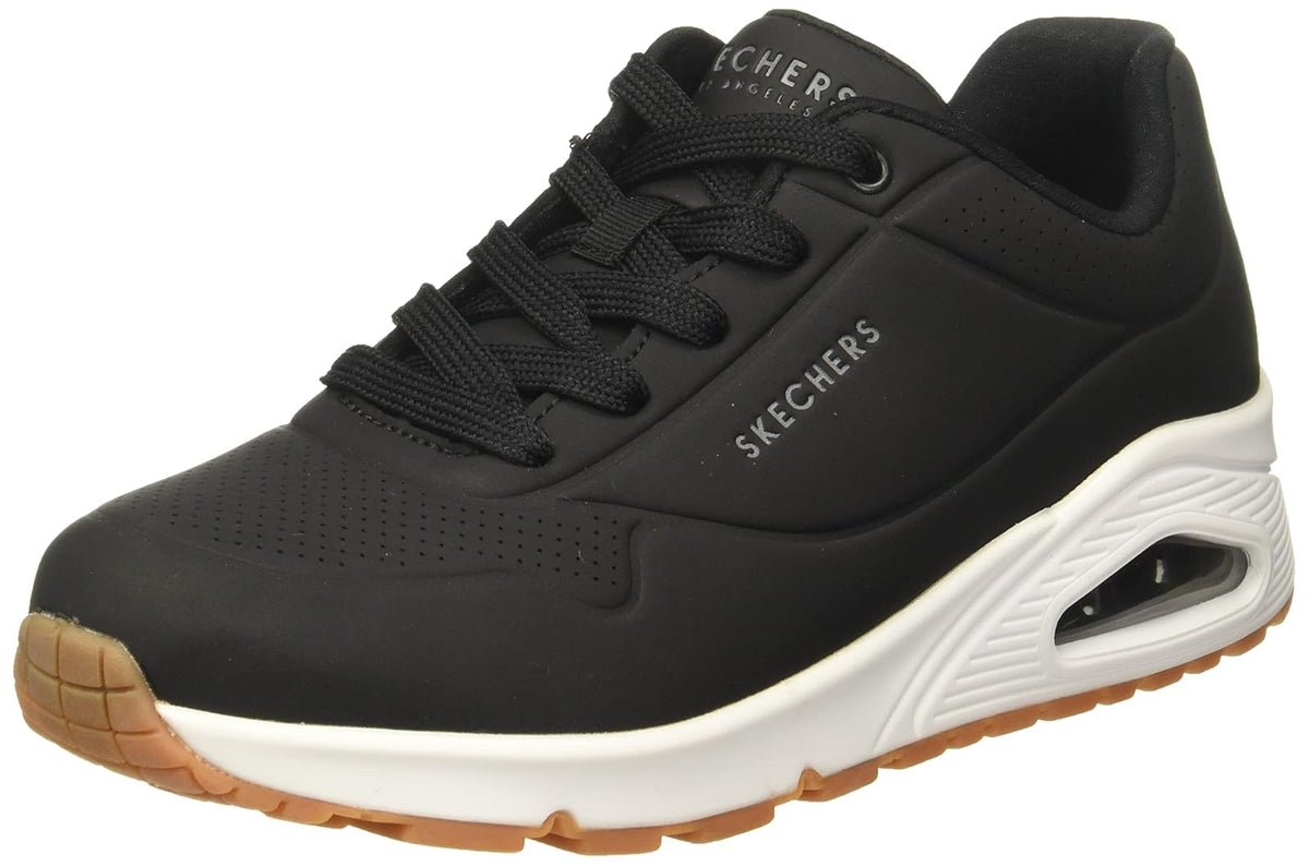 Skechers Uno Stand on Air Tenis Casuales para Mujer - 26.5 cm - Negro - Blanco