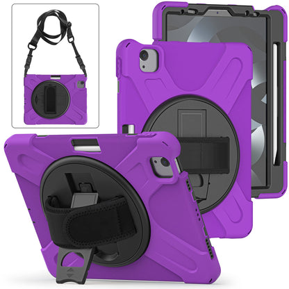 ORIbox Corsair Case for iPad Air (5th/4th) Case & iPad Pro 11-in.(4th/3th/2rd/1st) Case, Heavy Duty Rugged Protective, 3 in 1 Shockproof Bumper with 360degree Kickstand/Hand Strap, Corsair Purple