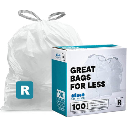 Plasticplace Bolsas de Basura Código M, 200 Piezas, 45 Litros - 100 Count (Pack of 1) - Código R