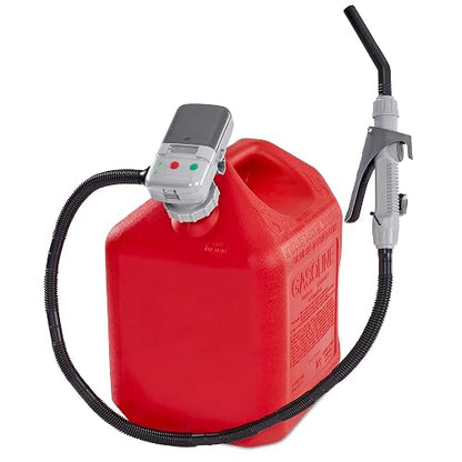Deway Bomba de transferencia automática de combustible con boquilla para control de flujo y parada, se adapta a latas de gas de todos los tamaños, manguera extralarga, para gasolina, combustible