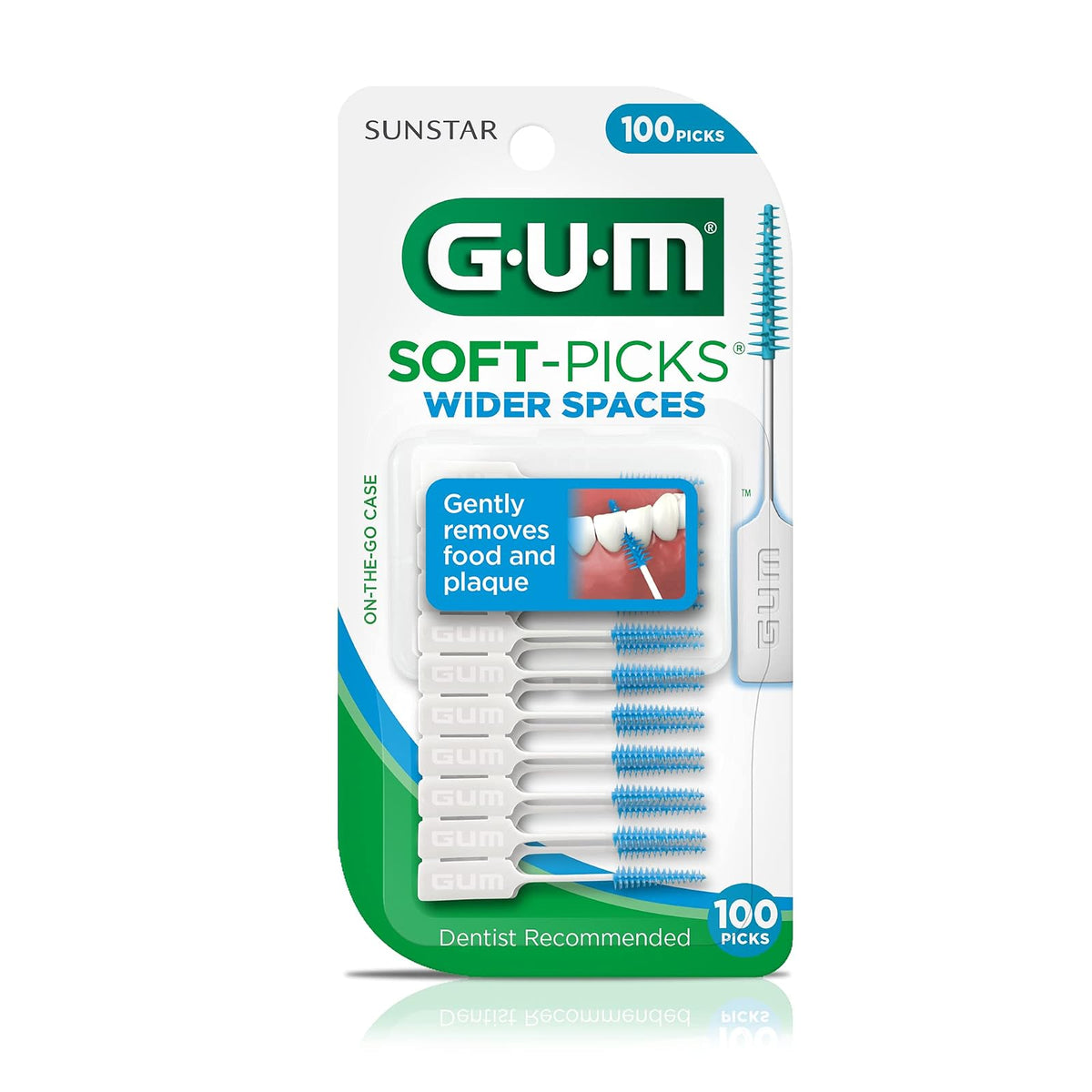 GUM Púas Blandas para Espacios Amplios, 100 Unidades (Pack de 3)