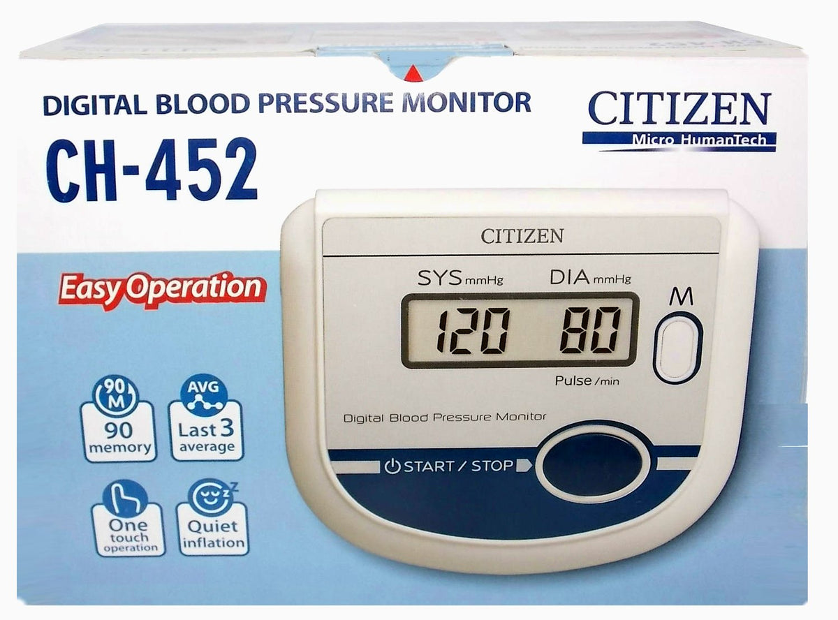 Citizen CH-452 Medidor de Presión Arterial, blanco/azul
