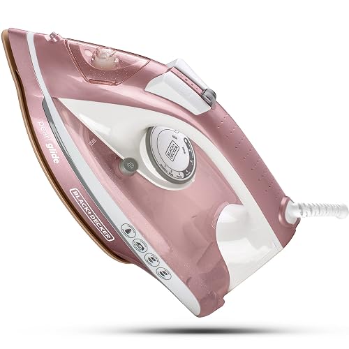 Black+Decker Plancha de Vapor Pearlglide Suela de Cerámica 1200W, IR23972 | Cerámica con infusión de perlas para un mejor deslizamiento y función de autolimpieza
