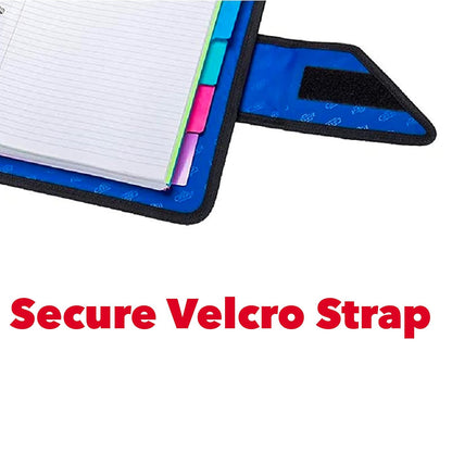 Case-it - Carpeta de apertura de velcro con pestaña abierta – juntas tóricas de 2 pulgadas – Carpeta de archivos expandible de 5 colores – Múltiples bolsillos – Capacidad de 400 hojas – Azul S-826-A