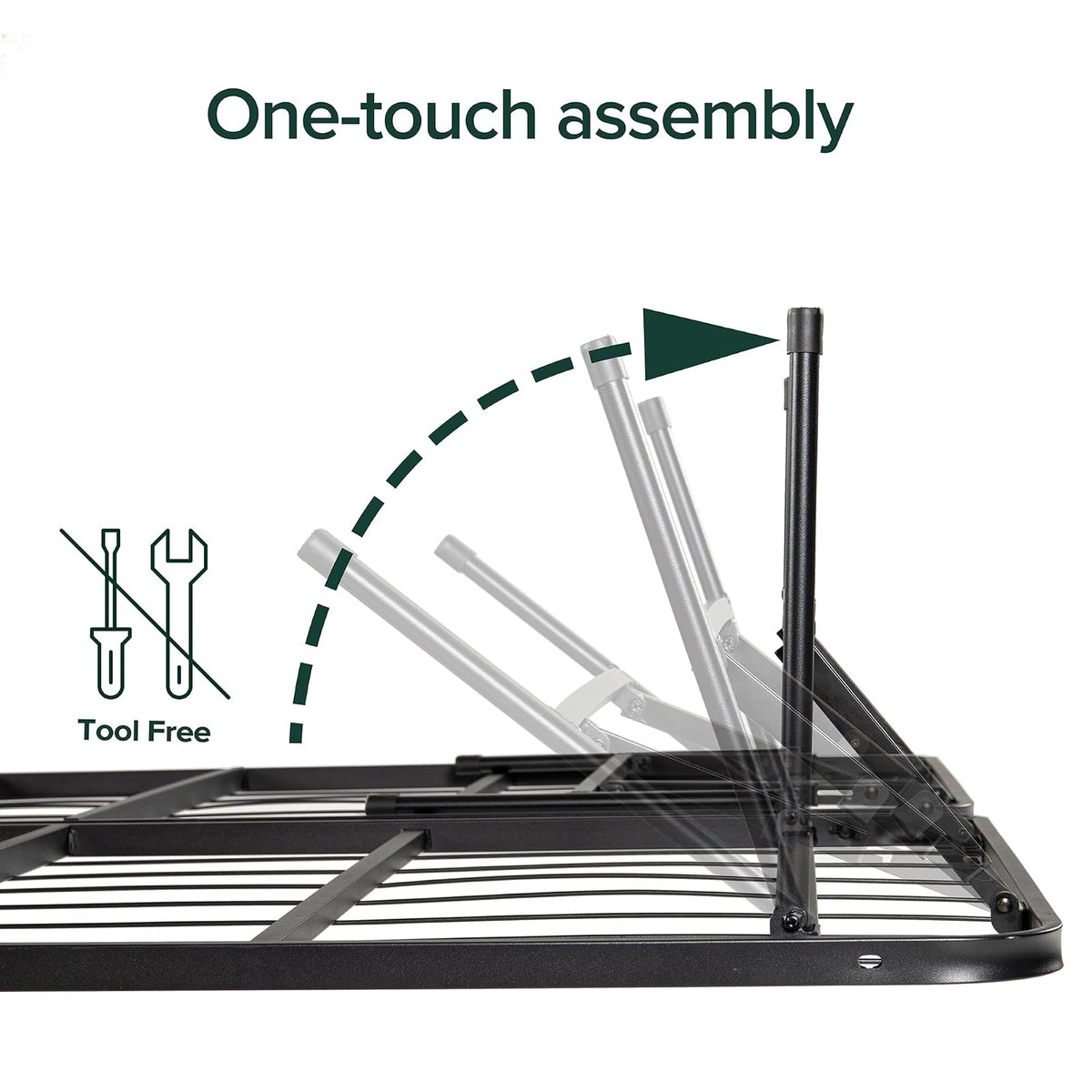 ZINUS SmartBase Tool-Free Assembly Mattress Foundation / 14 Inch Metal Platform Bed Frame / No Box Spring Needed / Sturdy Steel Frame / Underbed Storage, King