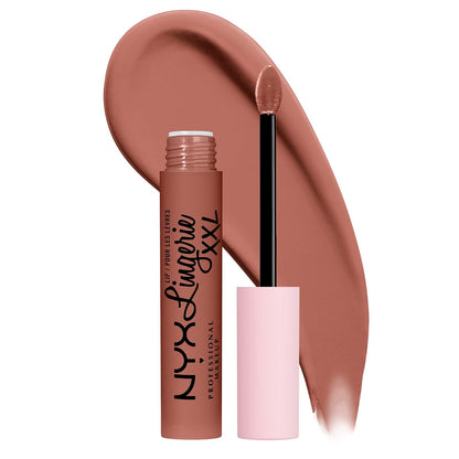 NYX Professional Makeup Lip Lingerie XXL Labial Líquido Mate Tono Rosa Nude - 25 Candela Babe