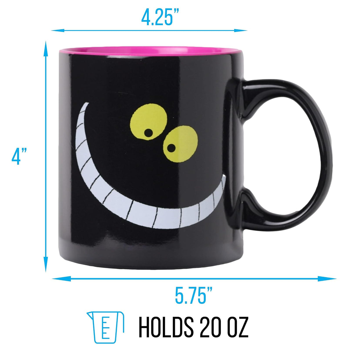 Silver Buffalo bk6534hb dc comics Batman con murciélagos Heat Reveal 567 gram taza de cerámica, Alice In Wonderland, 591.47 mililitros, 1