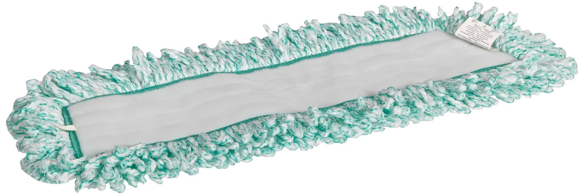 Rubbermaid Commercial Products Light Commercial Microfiber Dust Pad with Fringe, 18 inch, Green, For Janitorial/Professional Cleaners for Light-Duty Cleaning/Dusting/Sweeping