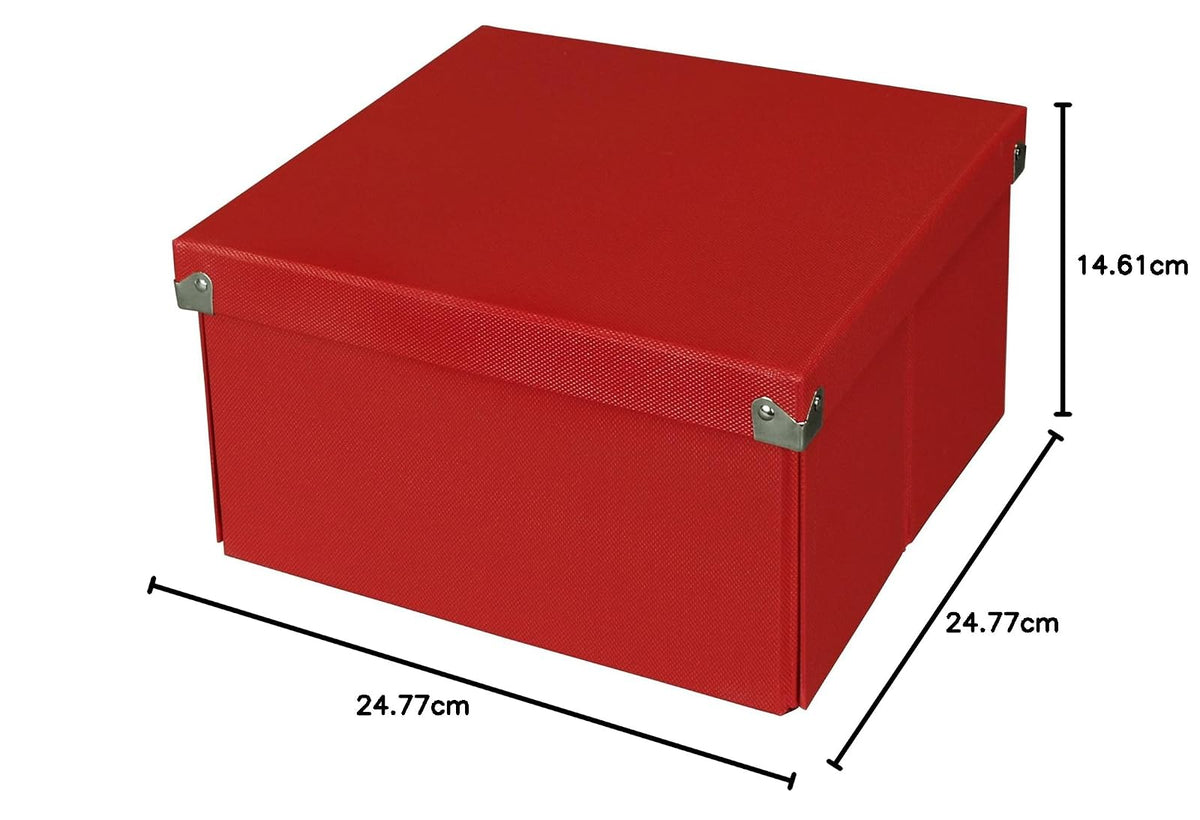 Samsill PNS-02-LS-RD Caja de Almacenamiento y Archivo, 9.75 x 9.75 x 5.75, color Rojo